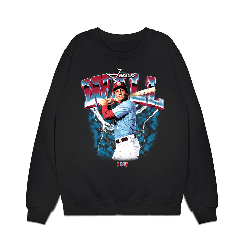 LMU - NCAA Baseball : Jaxson Wall - Collage Premium Crewneck Sweatshirt-0