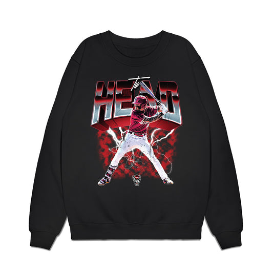NC State - NCAA Baseball : Ty Head - Collage Premium Crewneck Sweatshirt-0