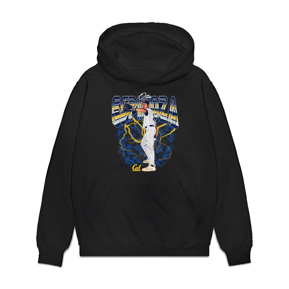 UC Berkeley - NCAA Baseball : Otto Espinoza - Collage Premium Hooded Sweatshirt-0
