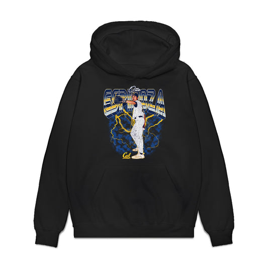 UC Berkeley - NCAA Baseball : Otto Espinoza - Collage Premium Hooded Sweatshirt-0