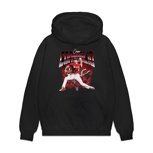 NC State - NCAA Baseball : Cooper Consiglio - Collage Premium Hooded Sweatshirt-0