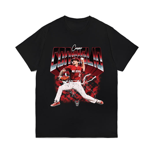 NC State - NCAA Baseball : Cooper Consiglio - Collage Comfort Colors T-Shirt-0