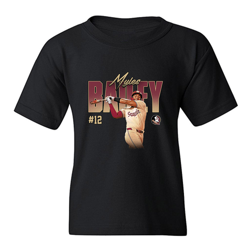 FSU - NCAA Baseball : Myles Bailey - Youth T-Shirt-0