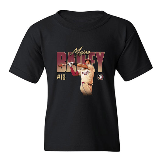 FSU - NCAA Baseball : Myles Bailey - Youth T-Shirt-0