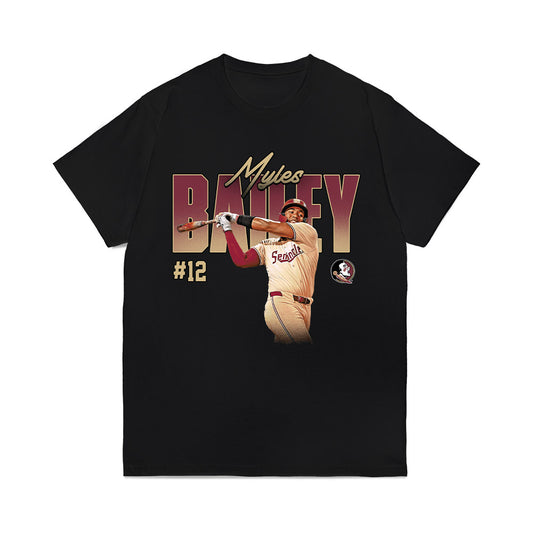 FSU - NCAA Baseball : Myles Bailey - Comfort Colors T-Shirt-0
