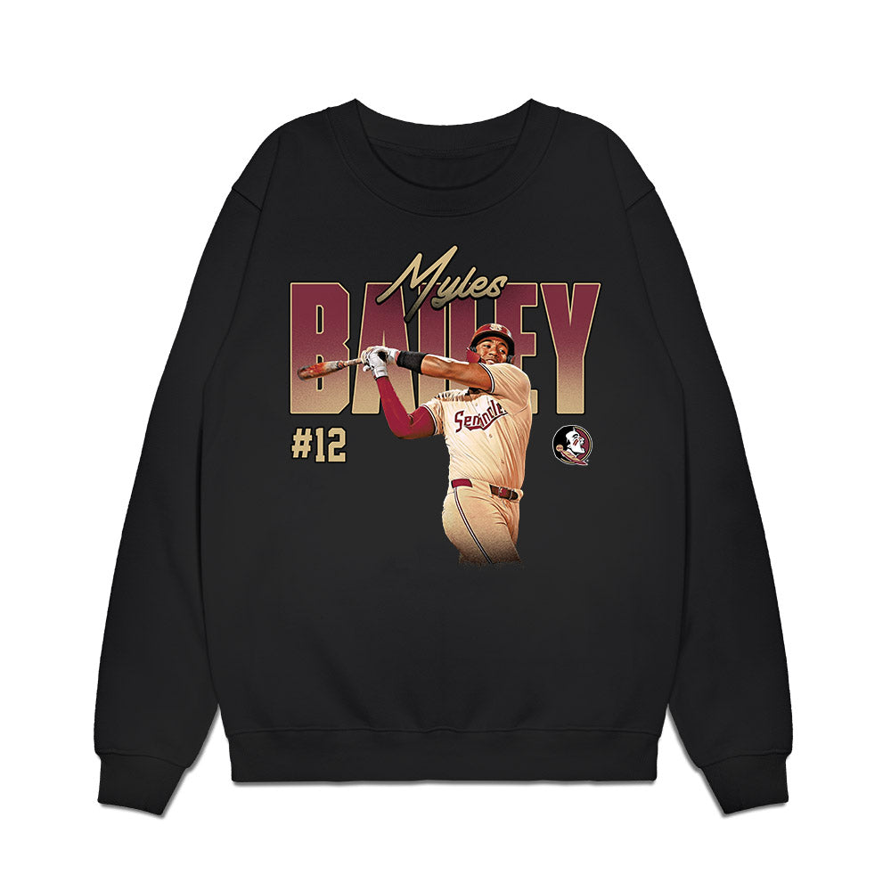 FSU - NCAA Baseball : Myles Bailey - Premium Crewneck Sweatshirt-0