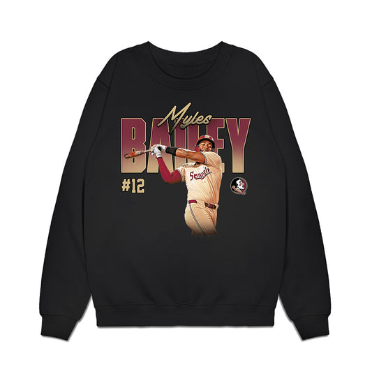FSU - NCAA Baseball : Myles Bailey - Premium Crewneck Sweatshirt-0