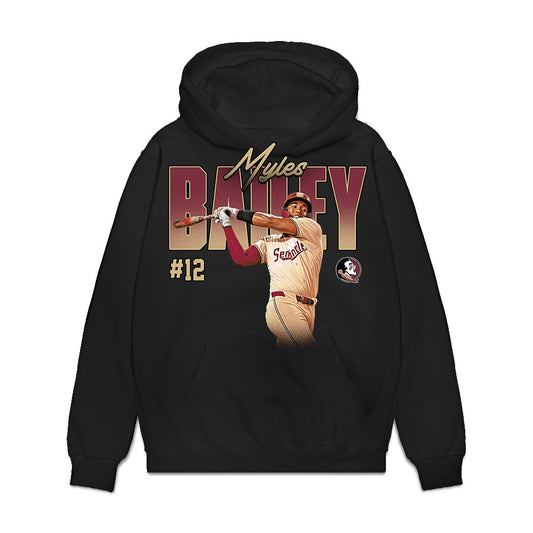 FSU - NCAA Baseball : Myles Bailey - Premium Hooded Sweatshirt-0