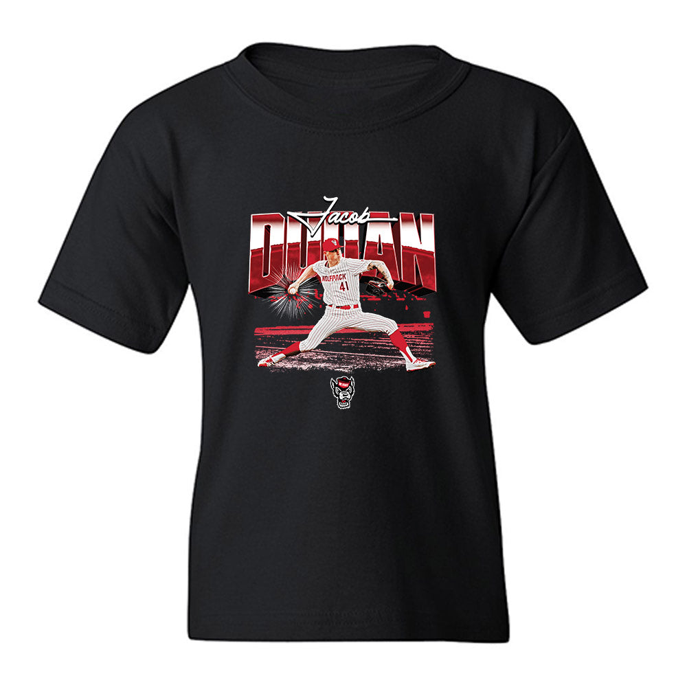 NC State - NCAA Baseball : Jacob Dudan - Collage Youth T-Shirt-0