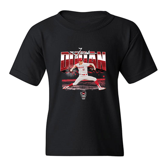 NC State - NCAA Baseball : Jacob Dudan - Collage Youth T-Shirt-0