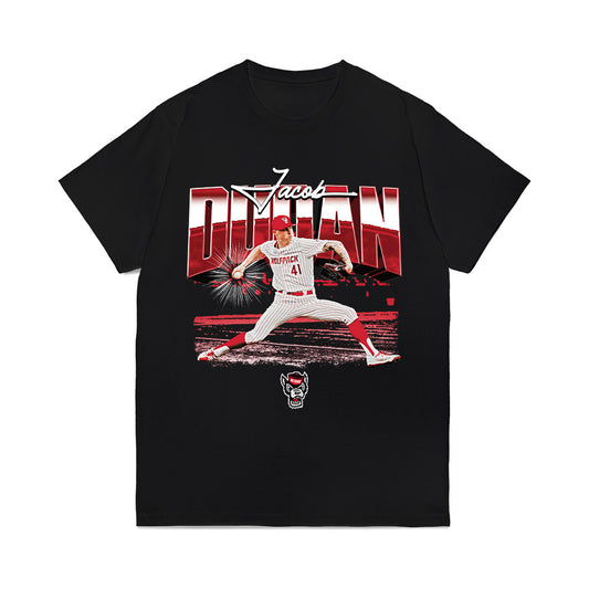 NC State - NCAA Baseball : Jacob Dudan - Collage Comfort Colors T-Shirt-0