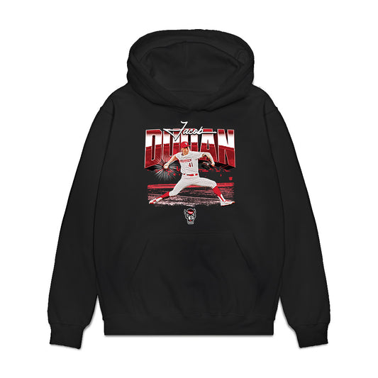 NC State - NCAA Baseball : Jacob Dudan - Collage Premium Hooded Sweatshirt-0