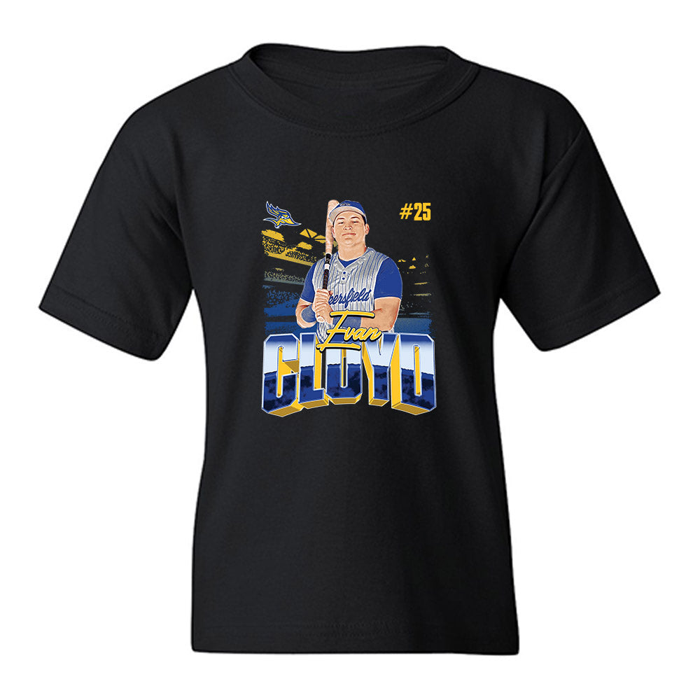 CSU Bakersfield - NCAA Baseball : Evan Cloyd - Collage Youth T-Shirt-0