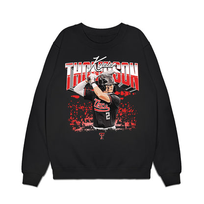 Texas Tech - NCAA Baseball : Kyeler Thompson - Collage Premium Crewneck Sweatshirt-0