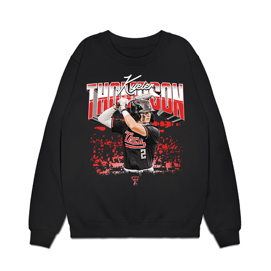 Texas Tech - NCAA Baseball : Kyeler Thompson - Collage Premium Crewneck Sweatshirt-0