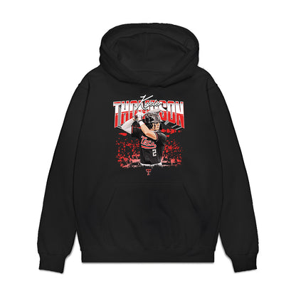 Texas Tech - NCAA Baseball : Kyeler Thompson - Collage Premium Hooded Sweatshirt-1