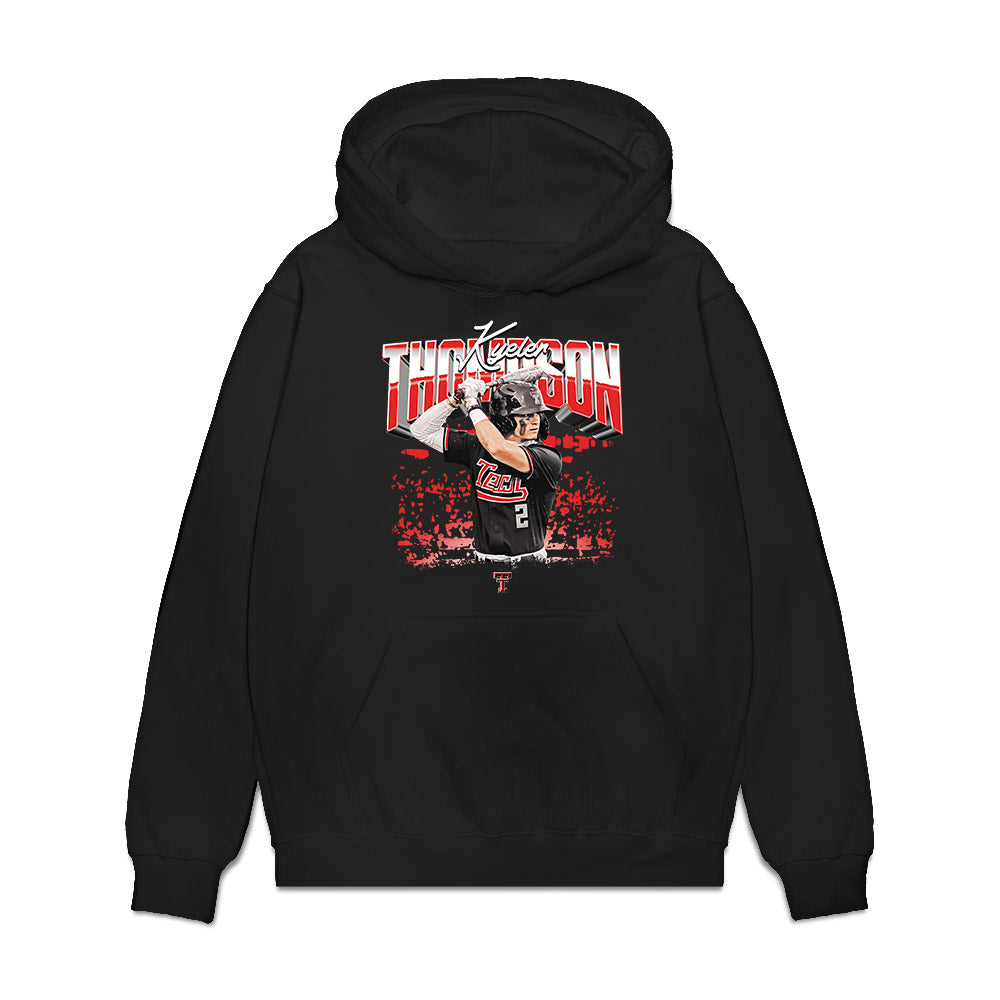 Texas Tech - NCAA Baseball : Kyeler Thompson - Collage Premium Hooded Sweatshirt-3