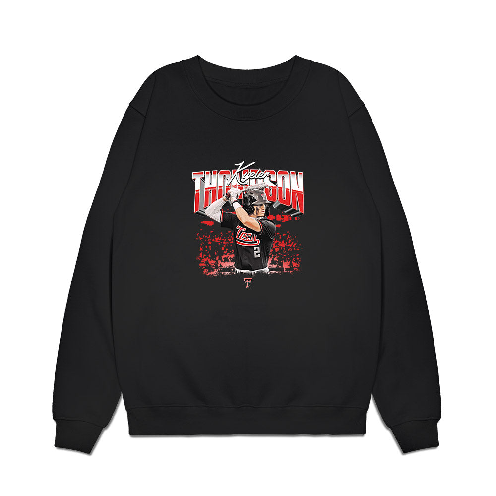 Texas Tech - NCAA Baseball : Kyeler Thompson - Collage Premium Crewneck Sweatshirt-2