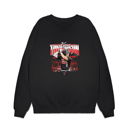Texas Tech - NCAA Baseball : Kyeler Thompson - Collage Premium Crewneck Sweatshirt-1