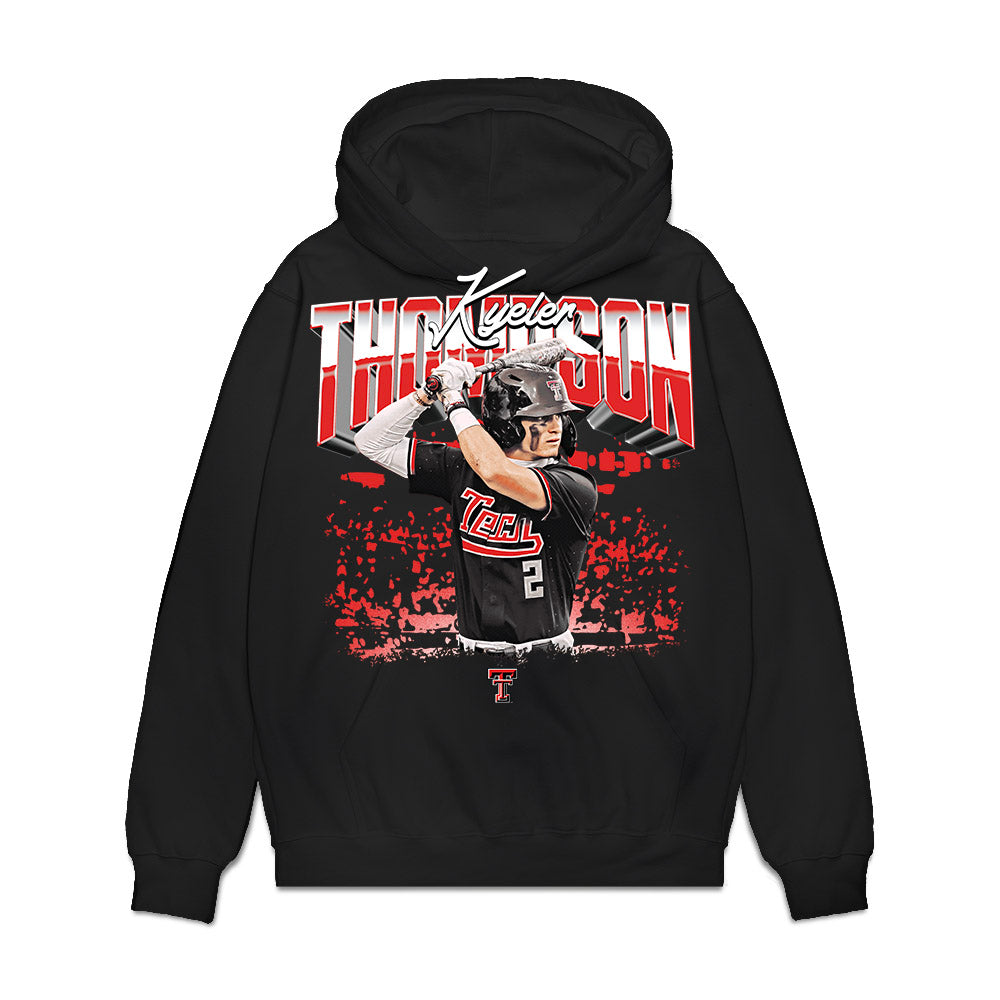 Texas Tech - NCAA Baseball : Kyeler Thompson - Collage Premium Hooded Sweatshirt-2
