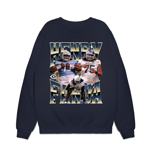 UC Davis - NCAA Football : Henry Fanua - Collage Premium Crewneck Sweatshirt-0