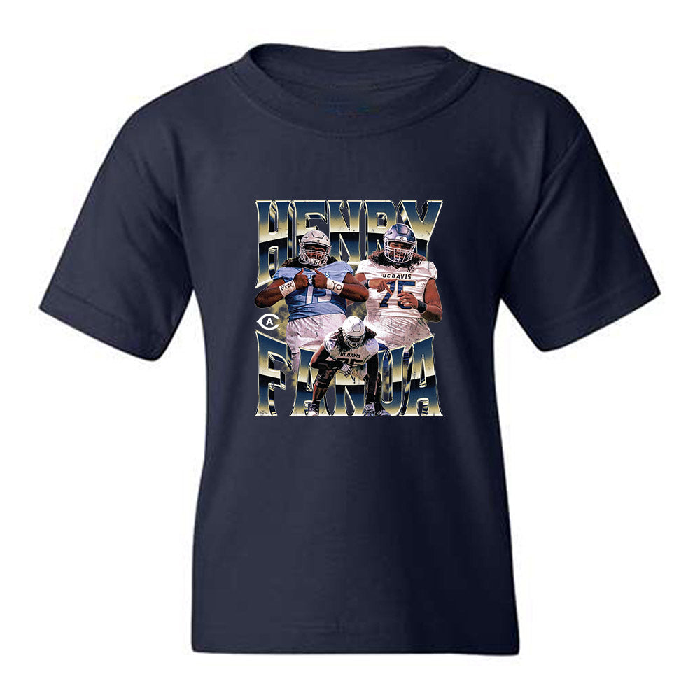 UC Davis - NCAA Football : Henry Fanua - Collage Youth T-Shirt-0
