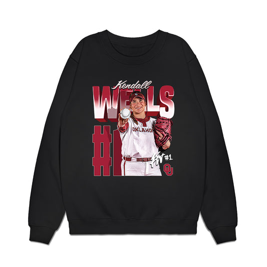 Oklahoma - NCAA Softball : Kendall Wells - Collage Premium Crewneck Sweatshirt-0