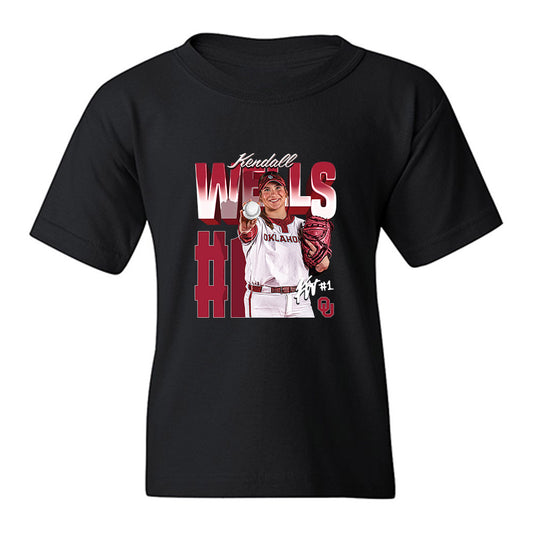 Oklahoma - NCAA Softball : Kendall Wells - Collage Youth T-Shirt-0