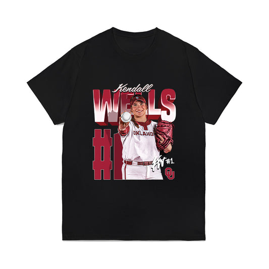 Oklahoma - NCAA Softball : Kendall Wells - Collage Comfort Colors T-Shirt-0