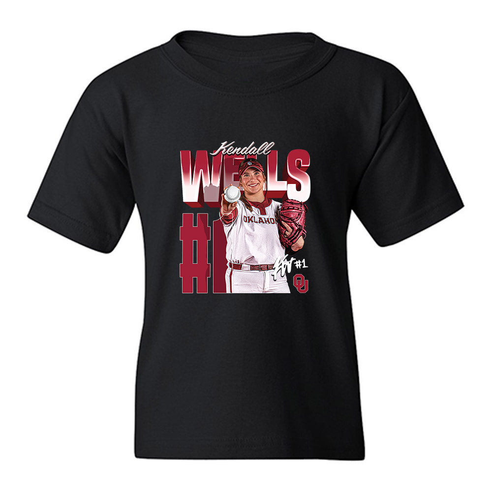 Oklahoma - NCAA Softball : Kendall Wells - Collage Youth T-Shirt-0