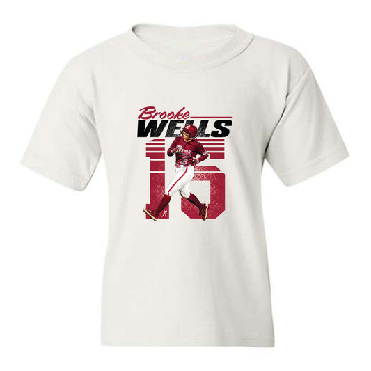 Alabama - NCAA Softball : Brooke Wells - Collage Youth T-Shirt-0