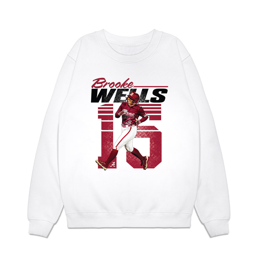 Alabama - NCAA Softball : Brooke Wells - Collage Premium Crewneck Sweatshirt-0