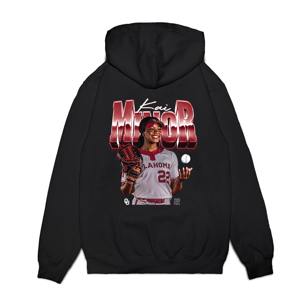 Oklahoma - NCAA Softball : Kai Minor - Collage Premium Hooded Sweatshirt-1