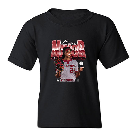 Oklahoma - NCAA Softball : Kai Minor - Collage Youth T-Shirt-0
