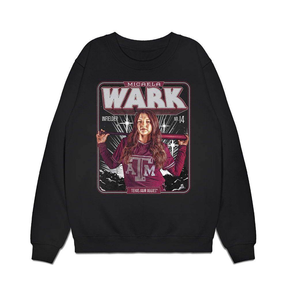 Texas A&M - NCAA Softball : Micaela Wark - Collage Premium Crewneck Sweatshirt-0