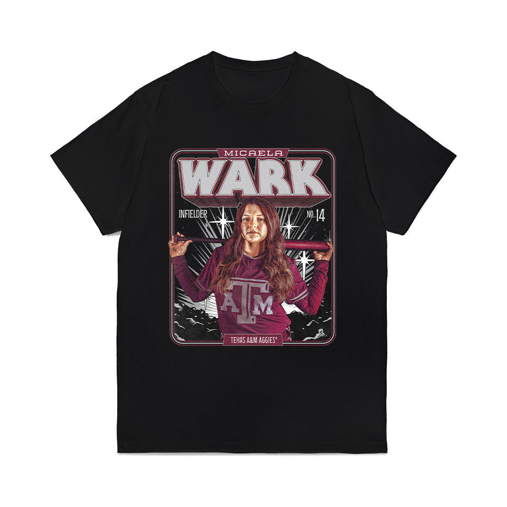 Texas A&M - NCAA Softball : Micaela Wark - Collage Comfort Colors T-Shirt-0