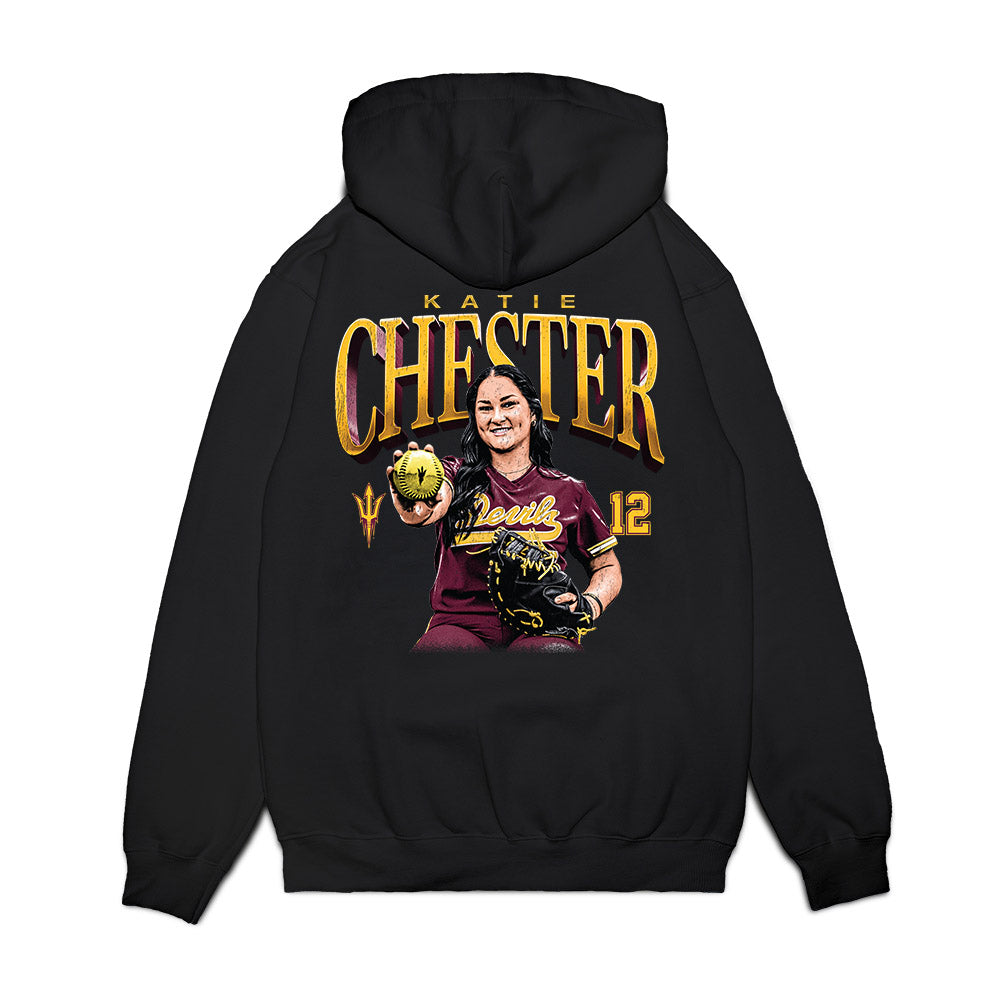Arizona State - NCAA Softball : Katie Chester - Collage Premium Hooded Sweatshirt-1