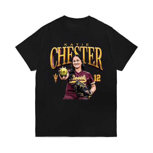 Arizona State - NCAA Softball : Katie Chester - Collage Comfort Colors T-Shirt-0