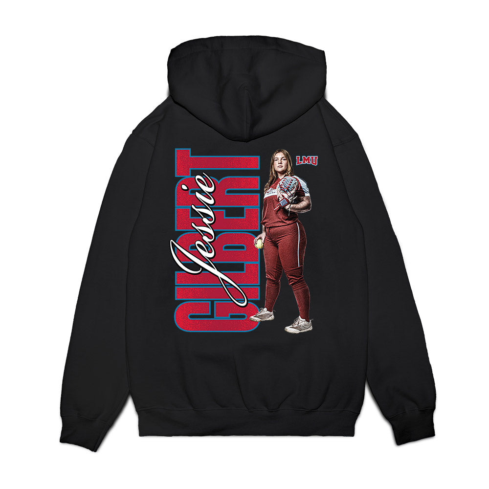 LMU - NCAA Softball : Jessie Gilbert - Collage Premium Hooded Sweatshirt-1