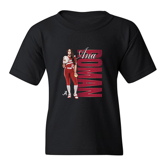 Alabama - NCAA Softball : Ana Roman - Collage Youth T-Shirt-0