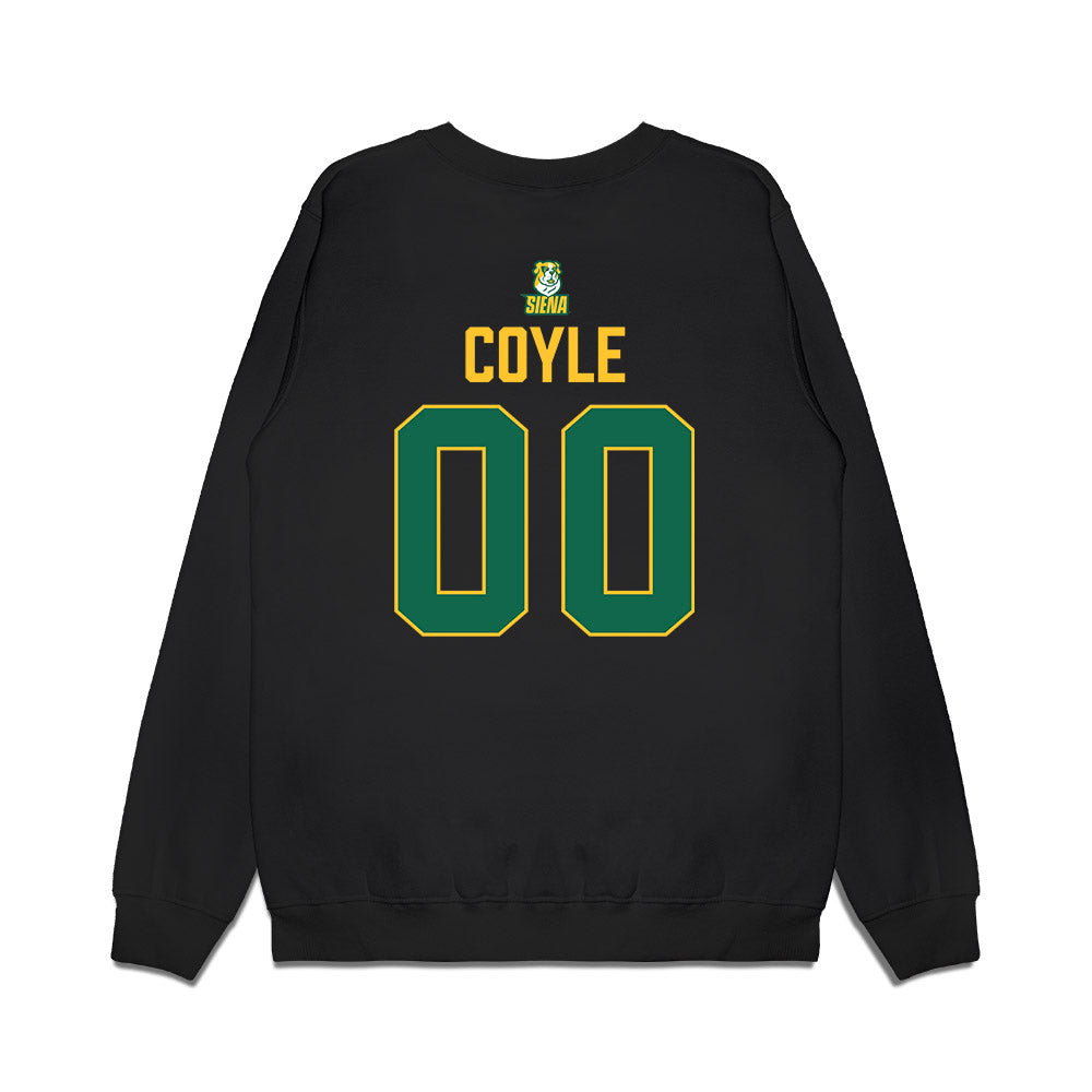 Siena - NCAA Men's Basketball : Brendan Coyle - Conference Champions Premium Crewneck Sweatshirt-1