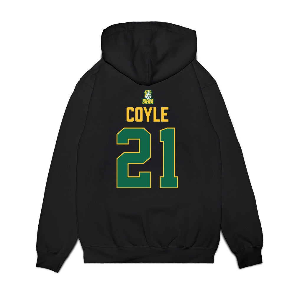 Siena - NCAA Men's Basketball : Brendan Coyle - Conference Champions Premium Hooded Sweatshirt-1