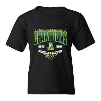 Siena - NCAA Men's Basketball : Reid Ducharme - Conference Champions Youth T-Shirt-0
