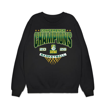 Siena - NCAA Men's Basketball : Danny Murray - Conference Champions Premium Crewneck Sweatshirt-0