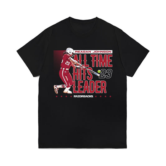 Arkansas - NCAA Softball : Reagan Johnson - All Time Hits Leader Comfort Colors T-Shirt-0