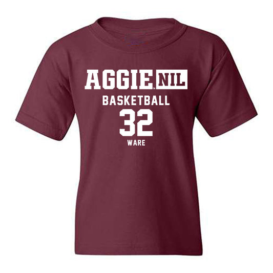 Texas A&M - NCAA Women's Basketball : Lauren Ware - Aggies NIL Classic Shersey Youth T-Shirt-0