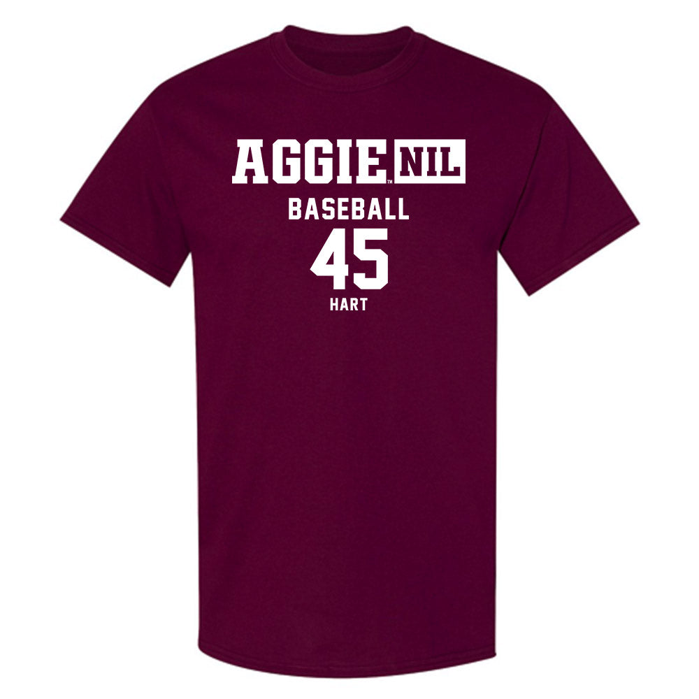 Texas A&M - NCAA Baseball : Chandler Hart - Aggies NIL Classic Shersey T-Shirt-0