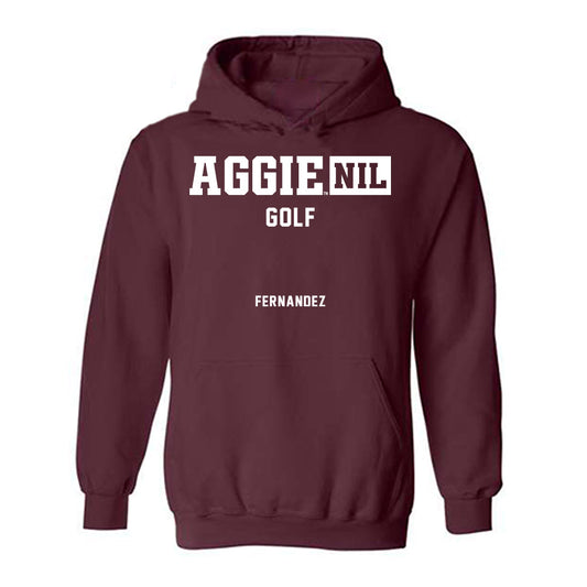 Texas A&M - NCAA Women's Golf : Cayetana Fernandez - Aggies NIL Classic Shersey Hooded Sweatshirt-0