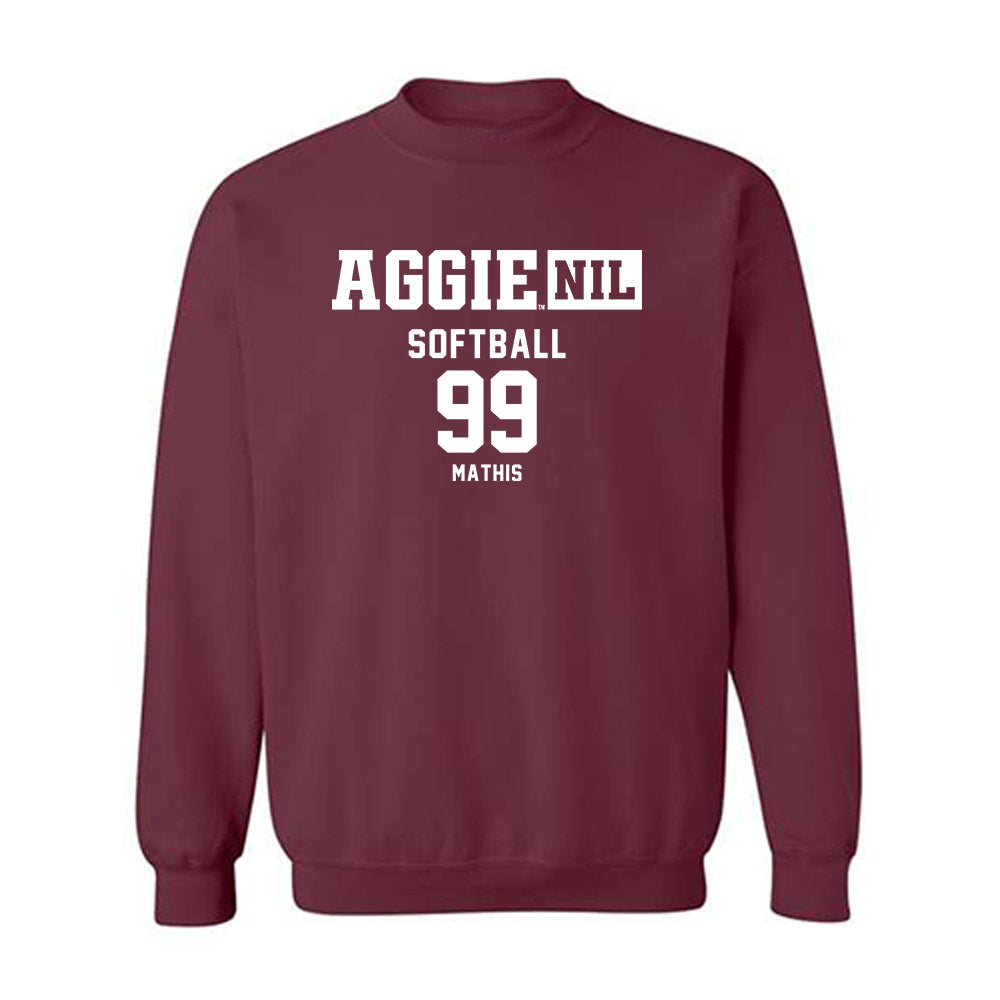 Texas A&M - NCAA Softball : Kelsey Mathis - Aggies NIL Classic Shersey Crewneck Sweatshirt-0