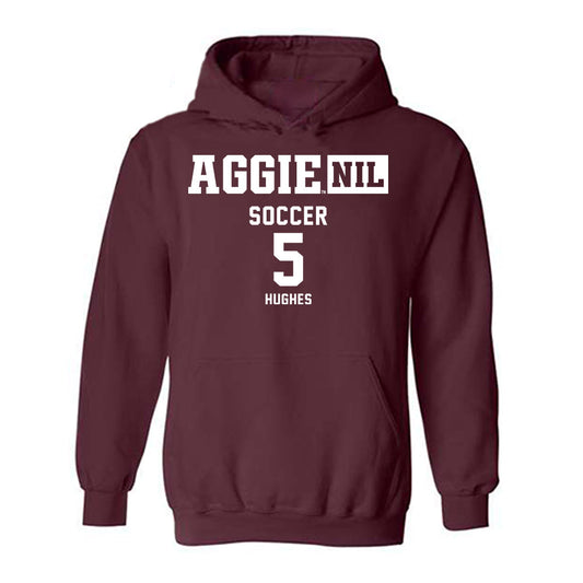 Texas A&M - NCAA Women's Soccer : Blake Hughes - Aggies NIL Classic Shersey Hooded Sweatshirt-0